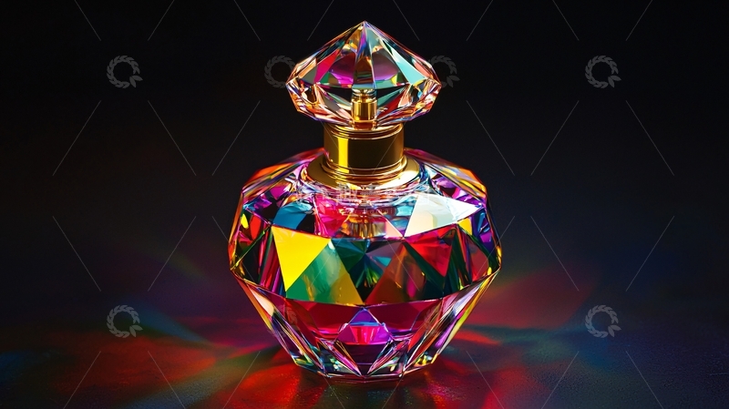 高清大图下载【趣麦麦图】彩色水晶香水瓶