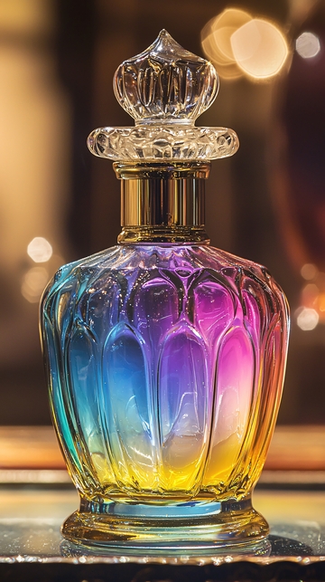 彩虹渐变香水瓶