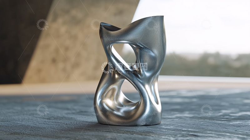 高清大图下载【趣麦麦图】抽象金属雕塑