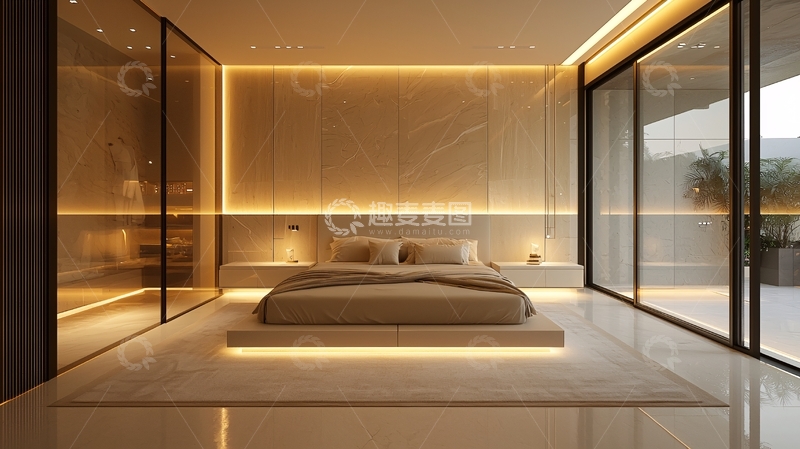 高清大图下载【趣麦麦图】现代极简卧室设计