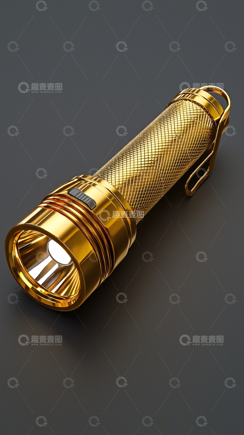 高清大图下载【趣麦麦图】金色手电筒