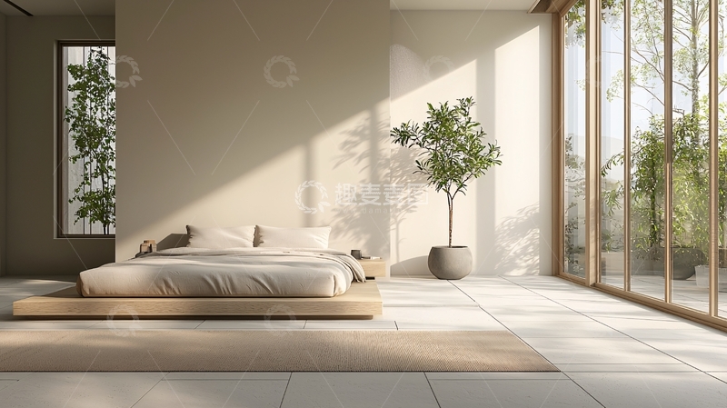 高清大图下载【趣麦麦图】极简主义卧室