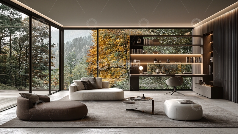 高清大图下载【趣麦麦图】现代简约客厅