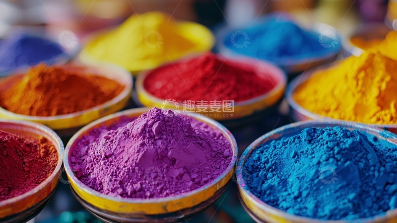 高清大图下载【趣麦麦图】彩色颜料粉末
