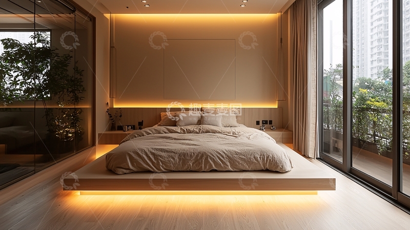 高清大图下载【趣麦麦图】现代极简卧室设计