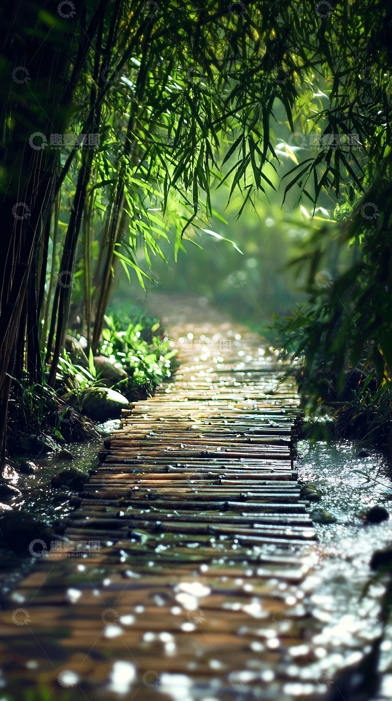 高清大图下载【趣麦麦图】竹林小路