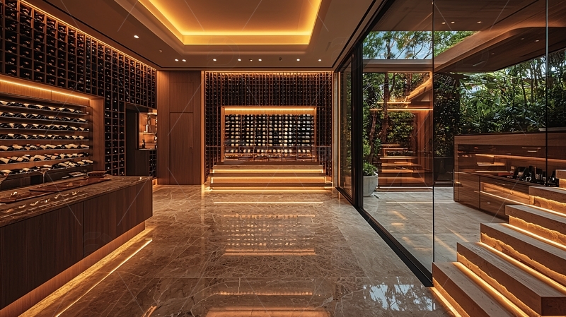 高清大图下载【趣麦麦图】豪华现代酒窖走廊