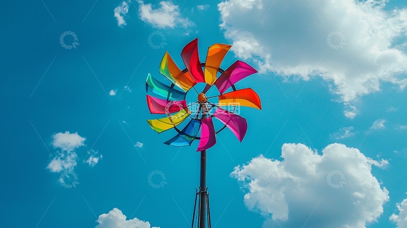 高清大图下载【趣麦麦图】彩虹风车