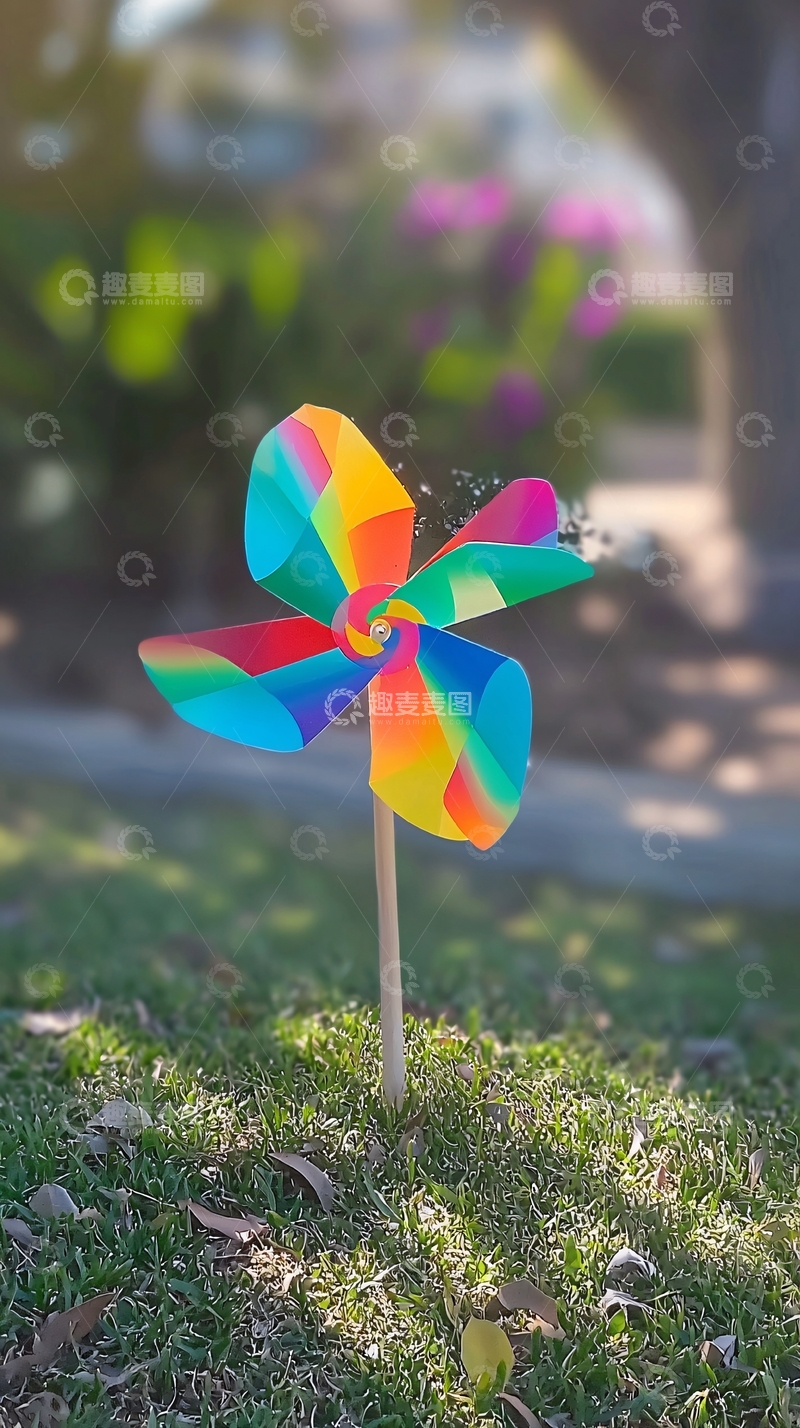 高清大图下载【趣麦麦图】彩虹风车