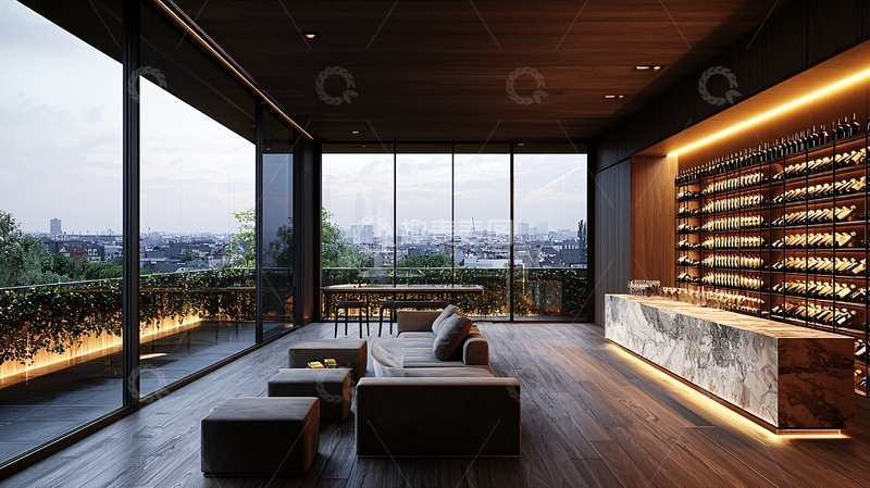 高清大图下载【趣麦麦图】豪华现代客厅