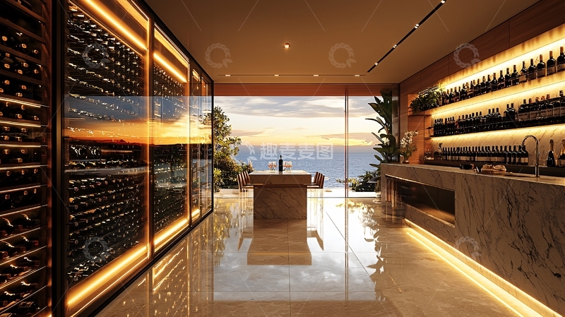 高清大图下载【趣麦麦图】海景酒窖设计