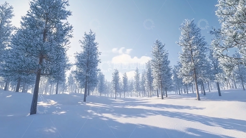 高清大图下载【趣麦麦图】冰雪森林