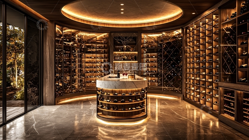 高清大图下载【趣麦麦图】华丽的圆形酒窖设计