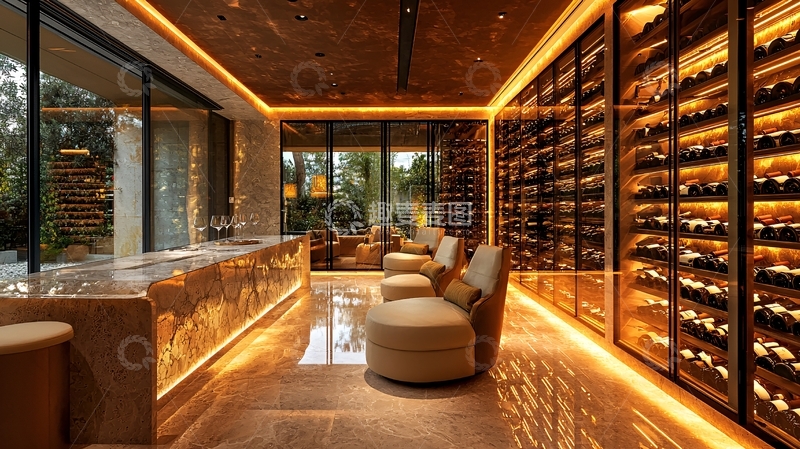高清大图下载【趣麦麦图】豪华酒窖及休闲区