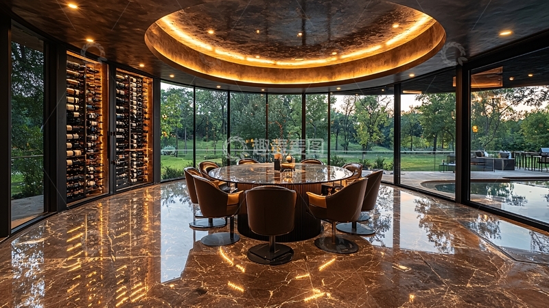 高清大图下载【趣麦麦图】圆形餐厅