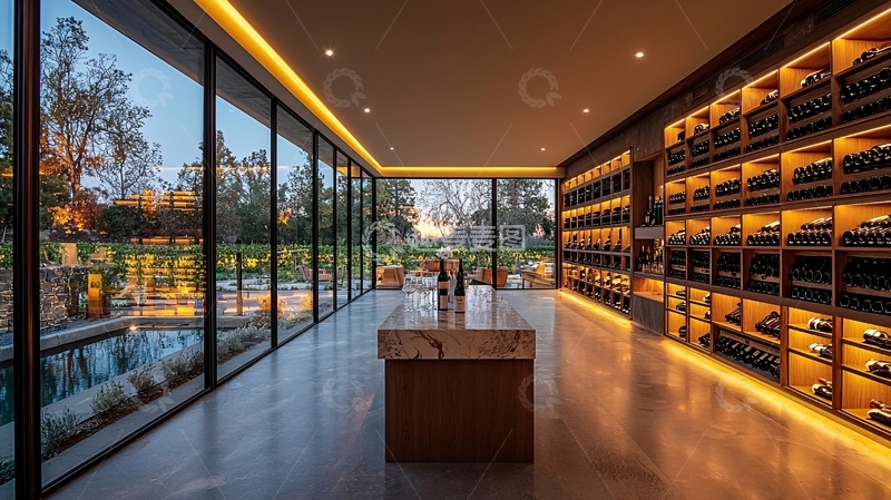 高清大图下载【趣麦麦图】豪华酒窖泳池豪宅