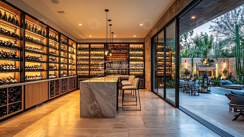 高清大图下载【趣麦麦图】豪华酒窖及户外露台