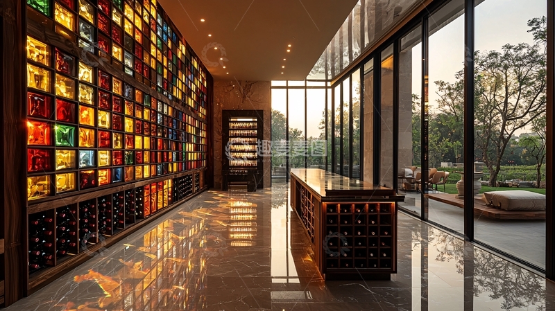 高清大图下载【趣麦麦图】奢华酒窖长廊