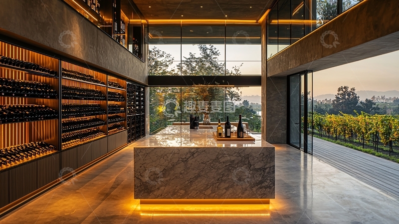 高清大图下载【趣麦麦图】现代酒窖内部