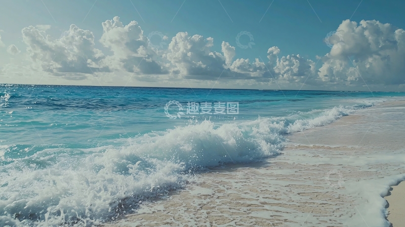 高清大图下载【趣麦麦图】碧海蓝天白沙滩