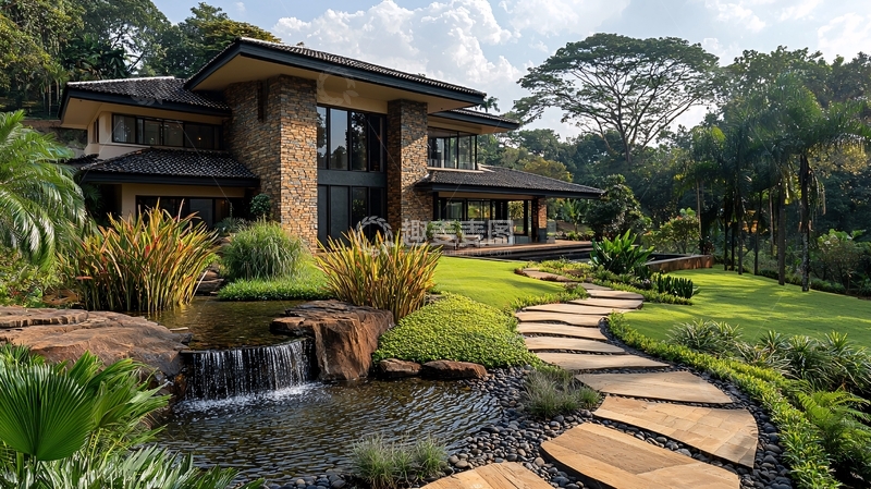 高清大图下载【趣麦麦图】豪华别墅景观