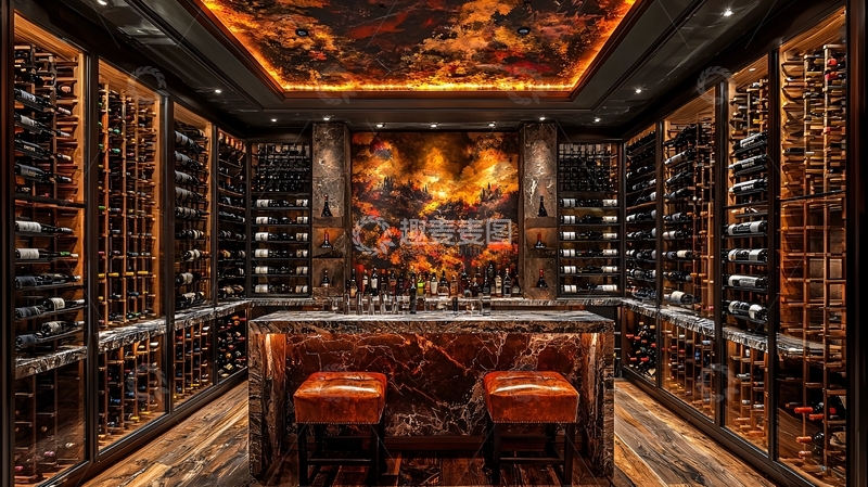 高清大图下载【趣麦麦图】奢华酒窖吧台设计