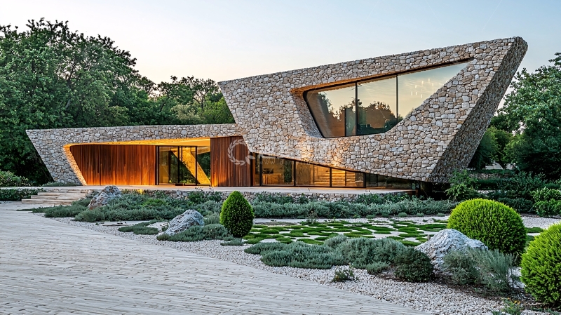 高清大图下载【趣麦麦图】现代风格石材别墅