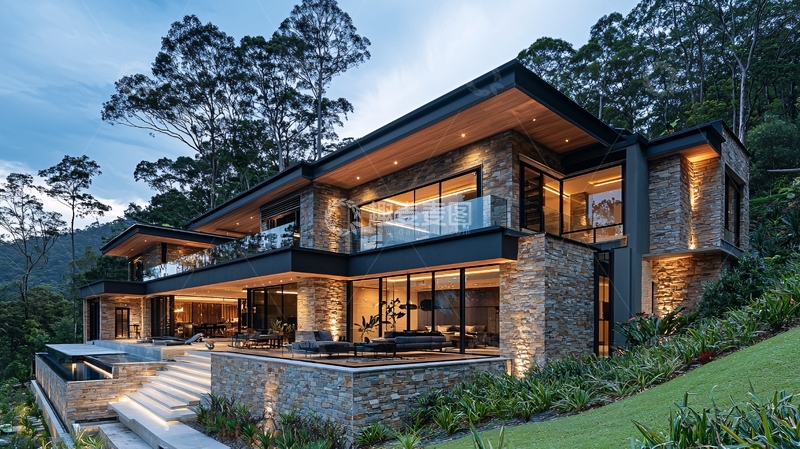 高清大图下载【趣麦麦图】山林别墅