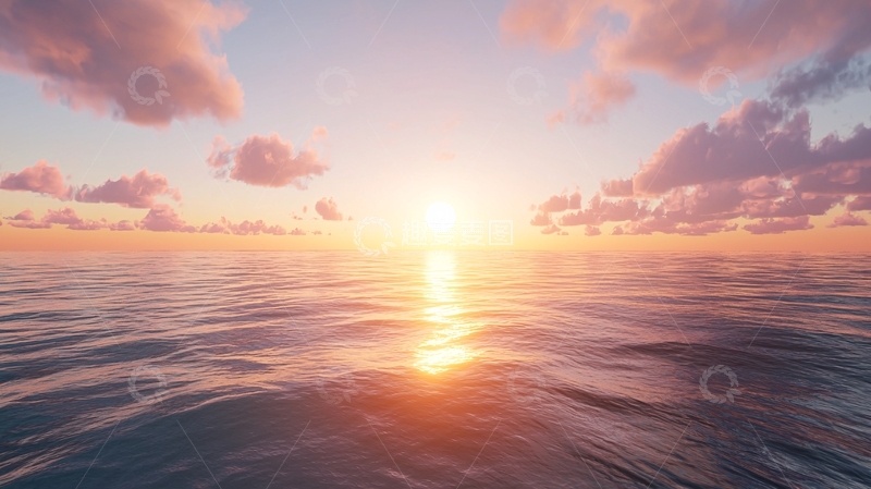 高清大图下载【趣麦麦图】海边日落