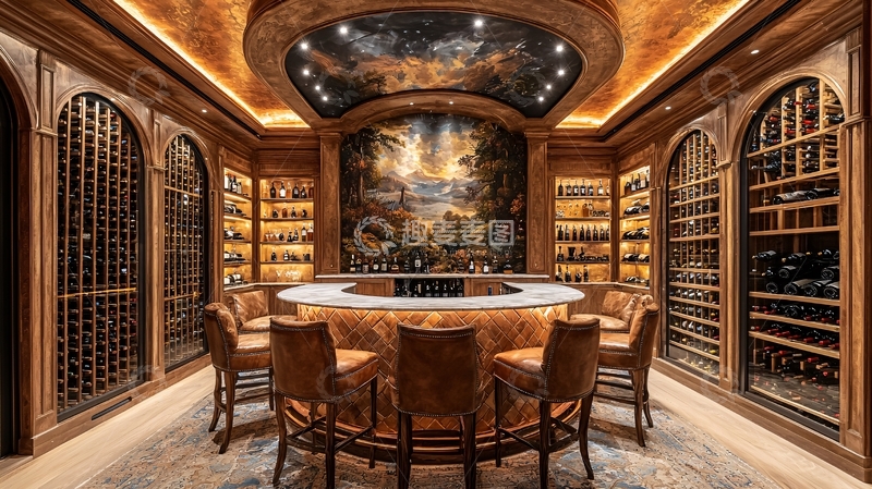 高清大图下载【趣麦麦图】奢华酒窖设计