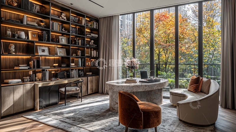 高清大图下载【趣麦麦图】高端书房设计