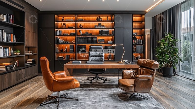 高清大图下载【趣麦麦图】豪华办公室一角