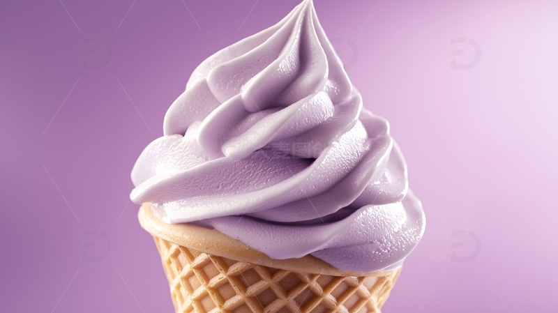高清大图下载【趣麦麦图】紫色软冰淇淋