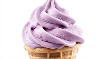 紫色冰淇淋蛋筒