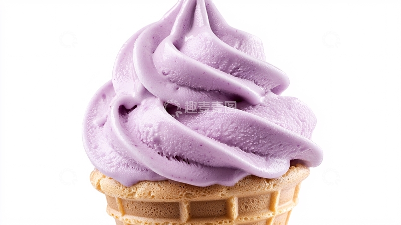高清大图下载【趣麦麦图】紫色冰淇淋蛋筒