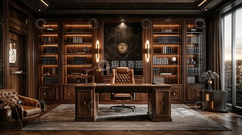 高清大图下载【趣麦麦图】豪华办公室场景