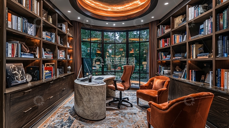 高清大图下载【趣麦麦图】高端私人书房