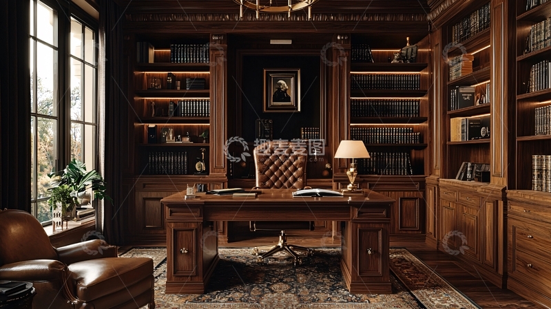 高清大图下载【趣麦麦图】书房