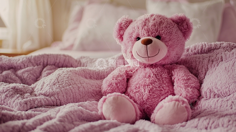 高清大图下载【趣麦麦图】粉色泰迪熊