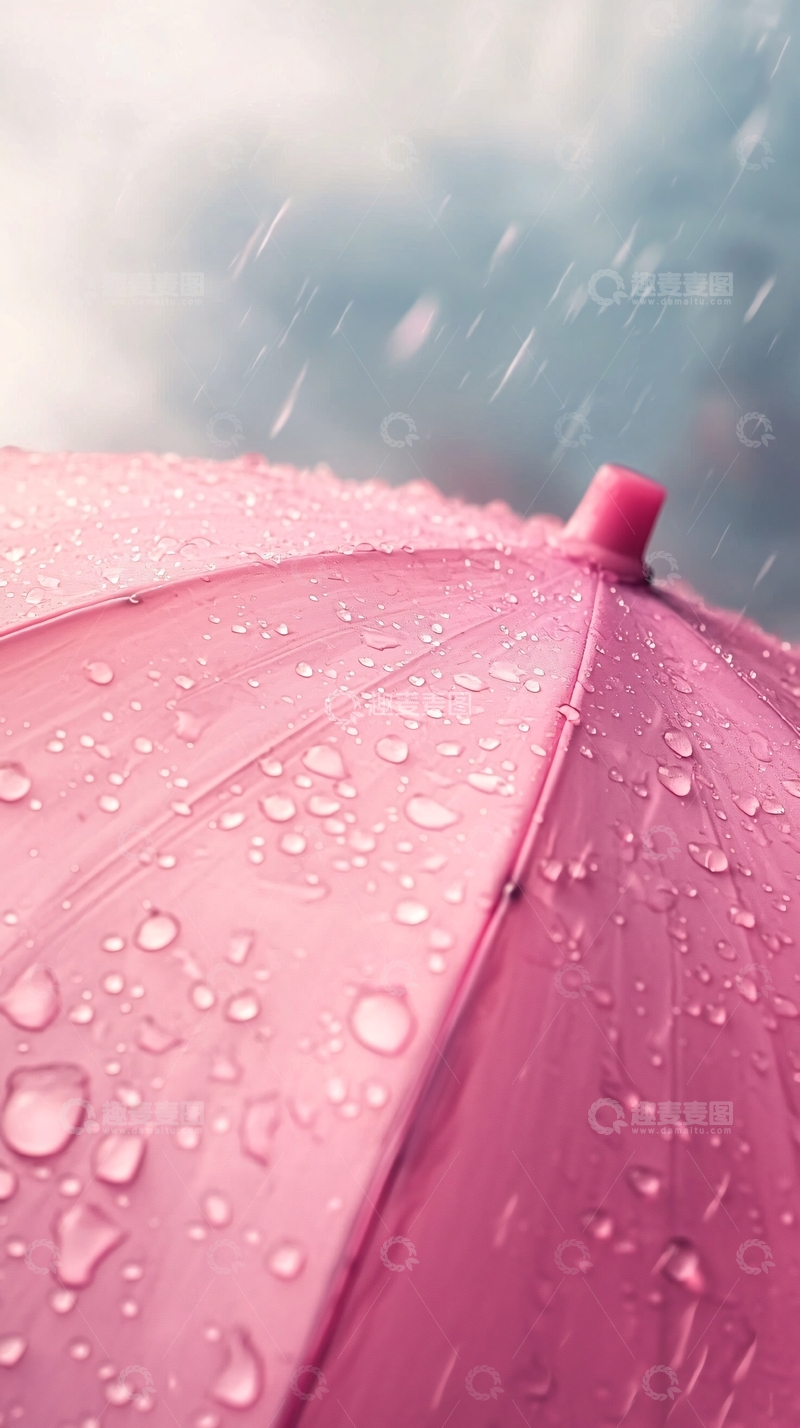 高清大图下载【趣麦麦图】粉色雨伞