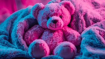 粉色泰迪熊毛绒玩具