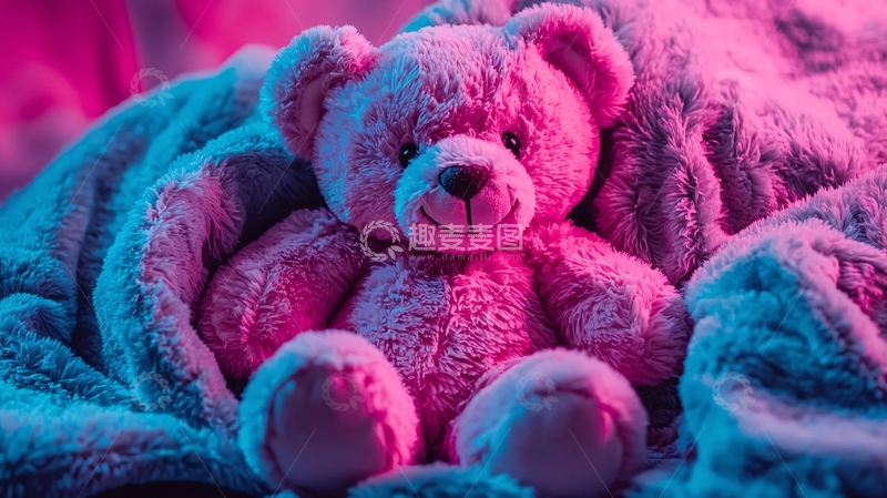 高清大图下载【趣麦麦图】粉色泰迪熊毛绒玩具