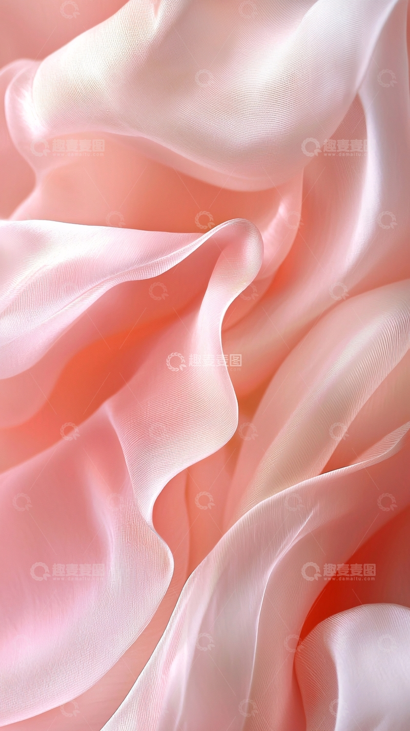 高清大图下载【趣麦麦图】粉色丝绸质感