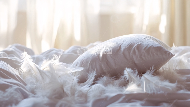 高清大图下载【趣麦麦图】阳光洒在凌乱的床上