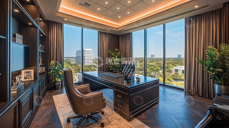 高清大图下载【趣麦麦图】豪华办公室大落地窗