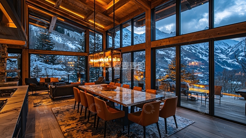 高清大图下载【趣麦麦图】豪华山景餐厅