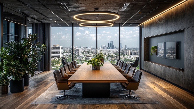 高清大图下载【趣麦麦图】现代办公室会议室