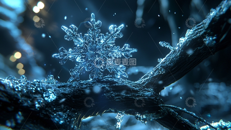 高清大图下载【趣麦麦图】高清雪花特写