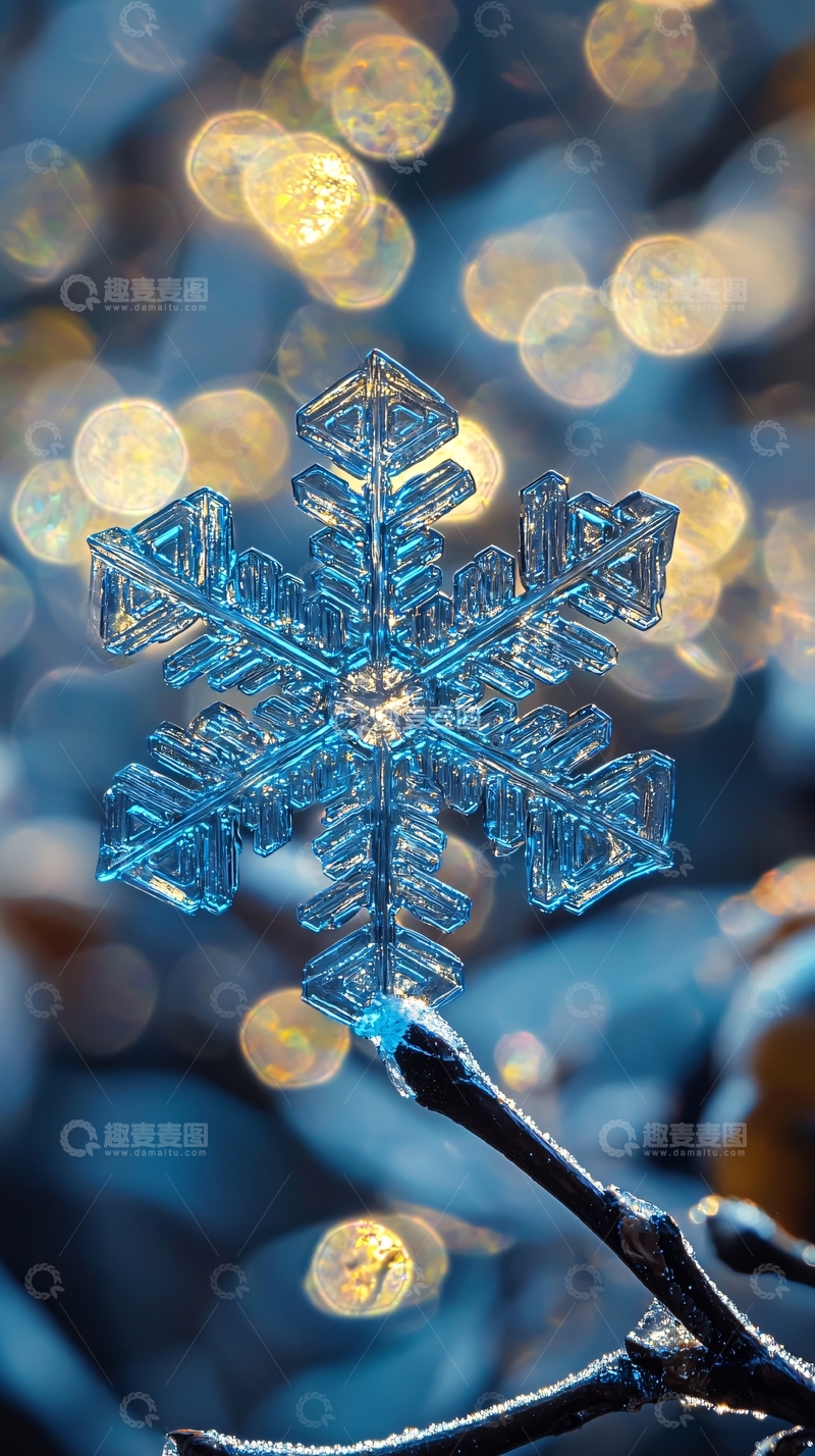 高清大图下载【趣麦麦图】高清雪花特写