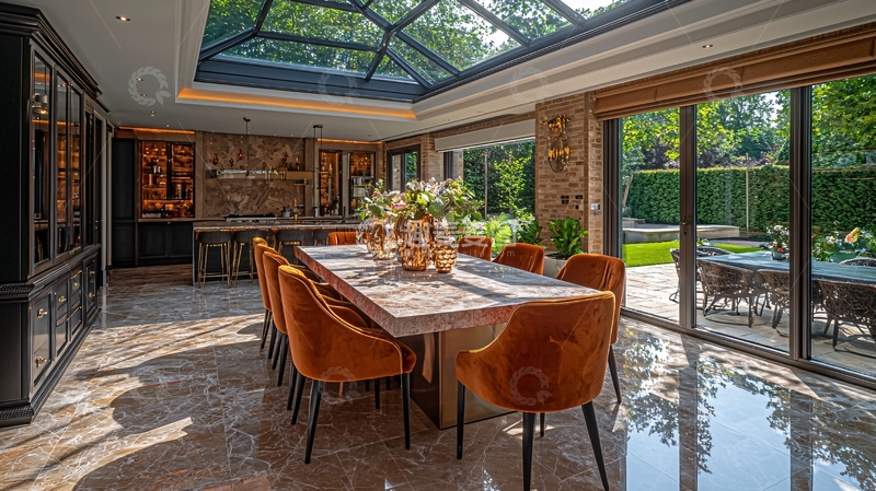 高清大图下载【趣麦麦图】采光良好的豪华餐厅